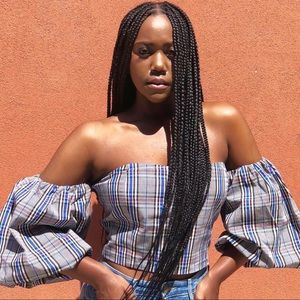 Zara Checked Cropped  Top [NWT]